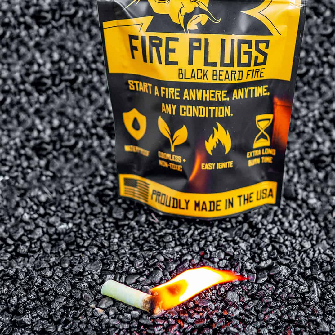 Black Beard Fire Plug lit in gravel