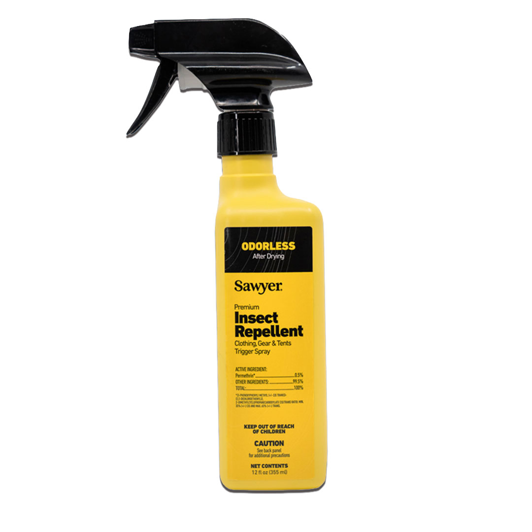 Sawyer Permethrin 12 oz insect repellent spray bottle front view
