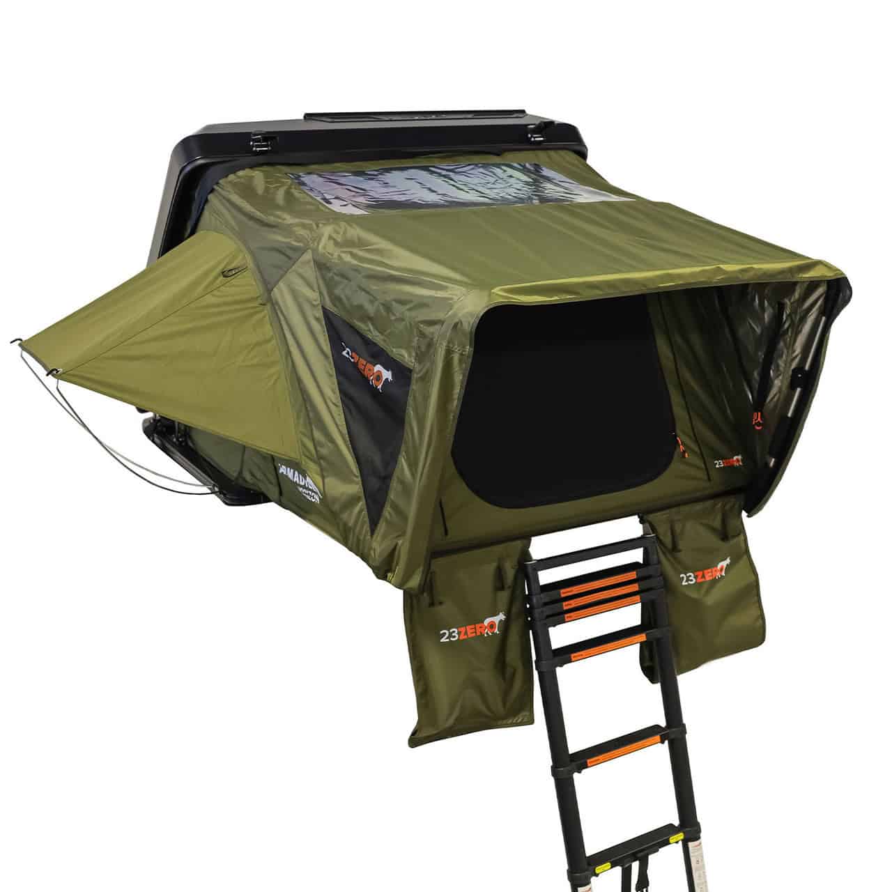 Open 23Zero Armadillo Horizon 2 rooftop tent side view
